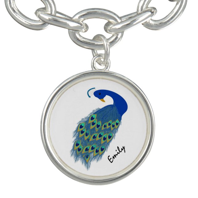 Personalized Green Peacock Designs Bracelet (Design)