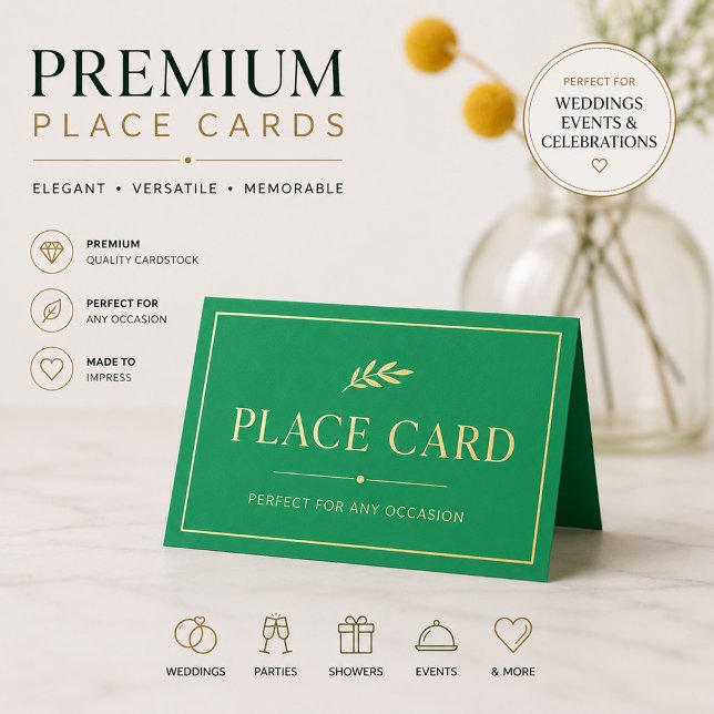 Personalized Green Place Card (Creator Uploaded)