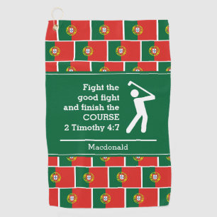 Personalized Green PORTUGAL Christian Golf Towel