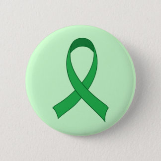 Personalized Green Ribbon Awareness Gift Button