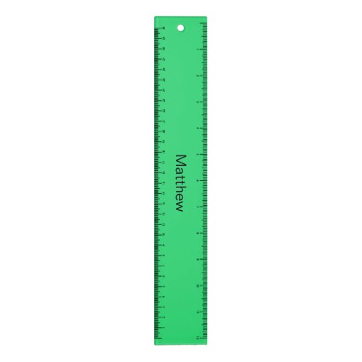 Personalized green ruler | Zazzle