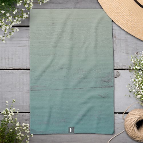 Personalized Green Sea Beach Kitchen Towel