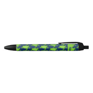 Personalized Green Sea Turtle on Navy Pen