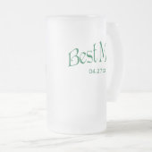 Personalized Green Shamrock Best Man Beer Stein (Front Right)