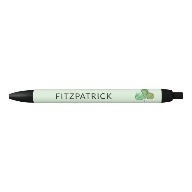Personalized Green Shamrock Irish Heritage Pen (Front)