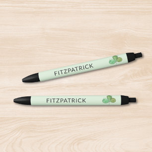 Personalized Green Shamrock Irish Heritage Pen