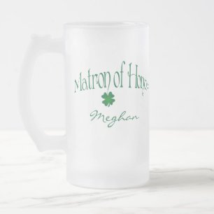 Personalized Green Shamrock MOH Beer Stein