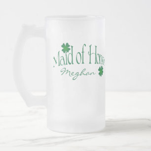 Personalized Green Shamrock MOH Beer Stein