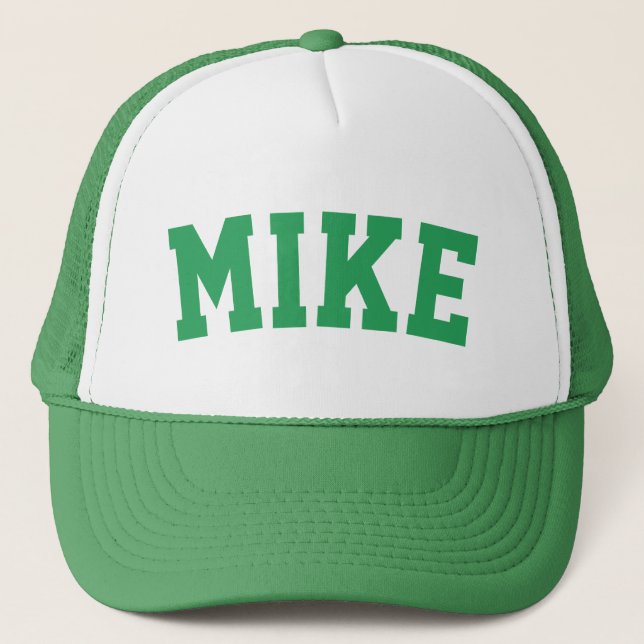 Personalized Green Short Name Trucker Hat (Front)