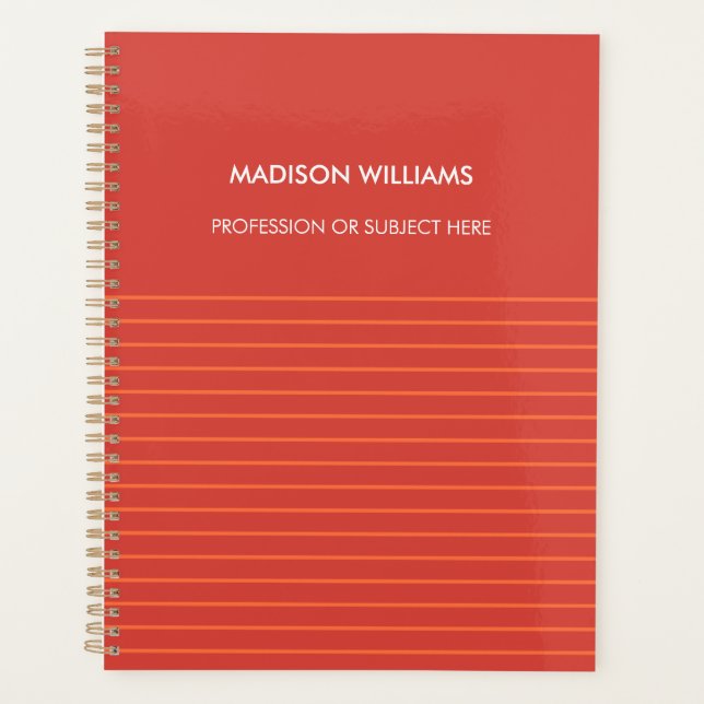 Personalized Green Spiral Notebook (Front)