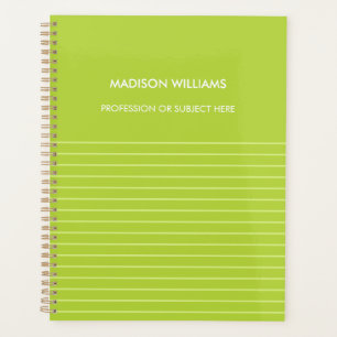 Personalized Green Spiral Notebook –Custome