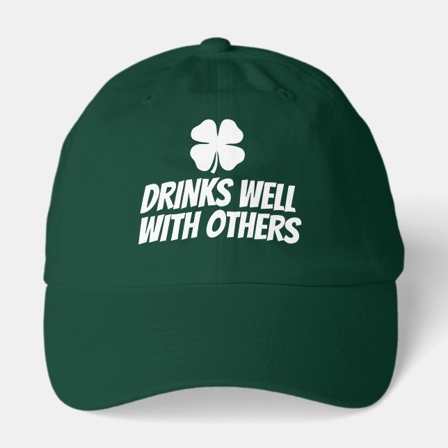Personalized green St Patrick's Day caps (Front)