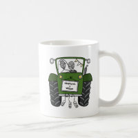 Personalized Green Tractor Country Wedding Gift