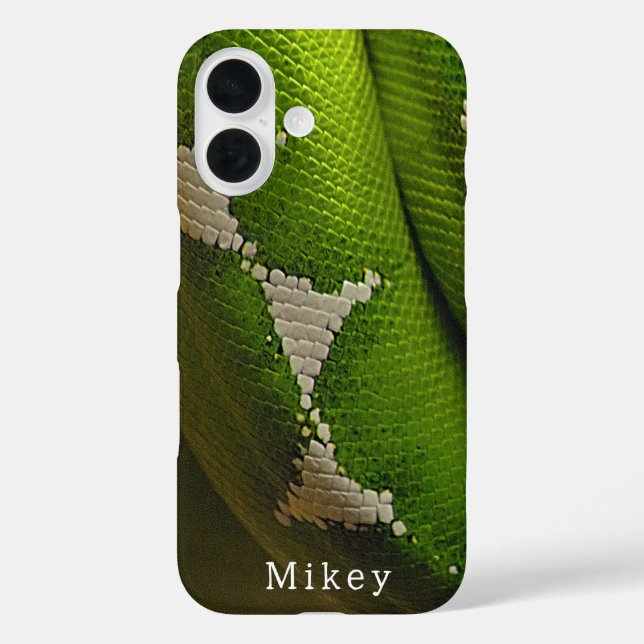 Personalized Green Tree Snake Sturdy iPhone Case (Back)