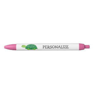 Personalized green turtle pens for school kids