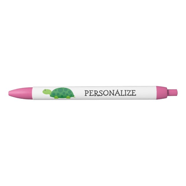 Personalized green turtle pens for school kids (Front)