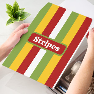 Personalized Green Yellow Red Stripes Envelope Mailers