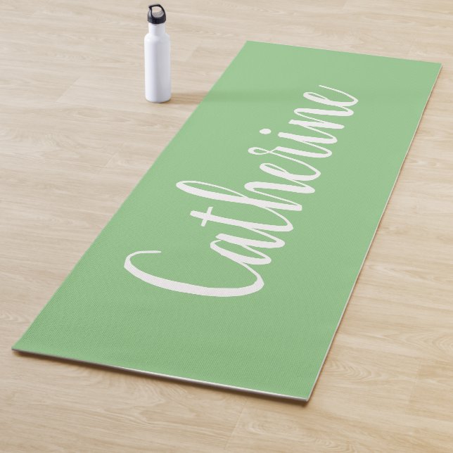 Personalized Green Yoga Mat with Name  (In Situ)
