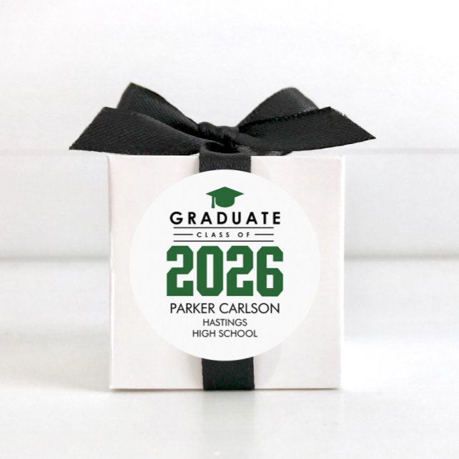 Personalized GreenClass of 2026 Graduation Sticker (Creator Uploaded)