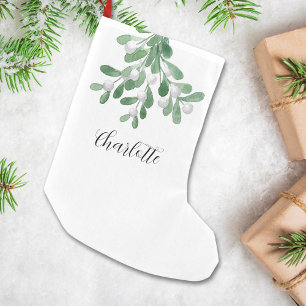 Personalized Greenery Christmas Small Christmas Stocking