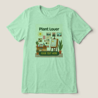 Personalized Greenery & Creative Workspace Design Tri-Blend Shirt