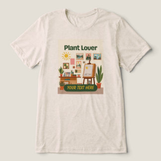 Personalized Greenery & Creative Workspace Design Tri-Blend Shirt