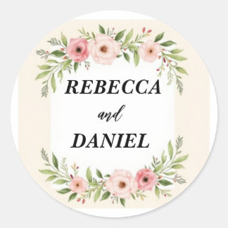 Personalized Greenery Eucalyptus Wedding Sticker –