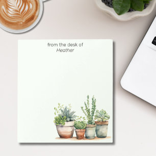 Personalized Greenery Name Notepad