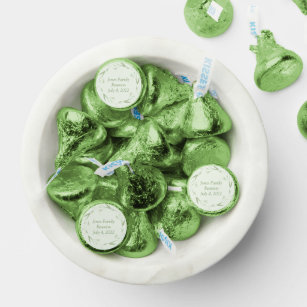 Personalized greenery theme family reunion  hershey®'s kisses®