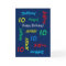 Personalized Greeting Card 10th Birthday, Blue