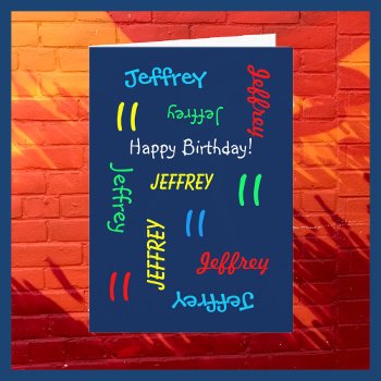 Personalized Greeting Card Any Name  Age  11th Bdy by SocolikCardShop at Zazzle