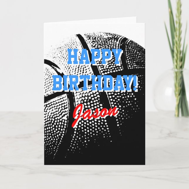Personalized greeting card | Basketball sports (Front)