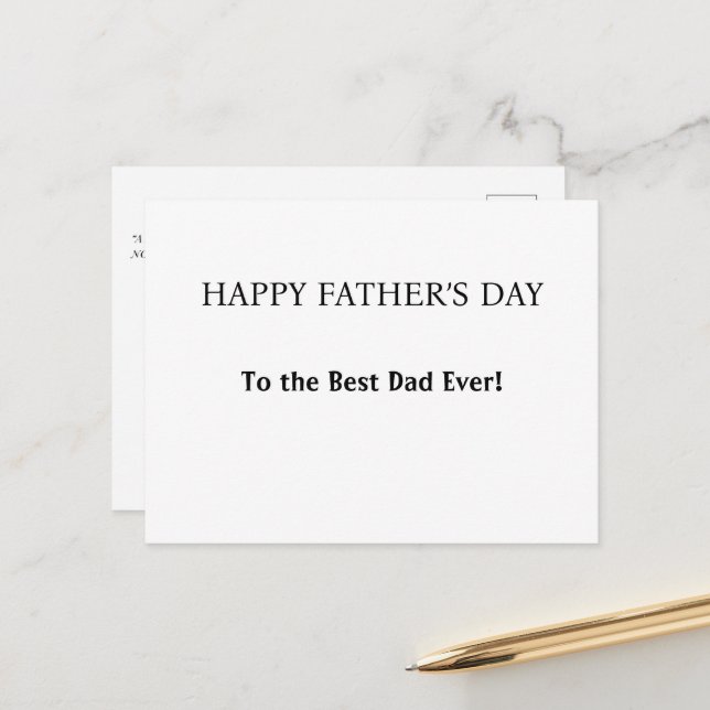 Personalized Greeting for Dad, Grandpa, or Husband Holiday Postcard (Front/Back In Situ)