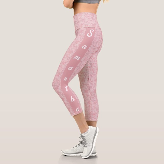 Personalized Grey and White Lace Leggings (Left)