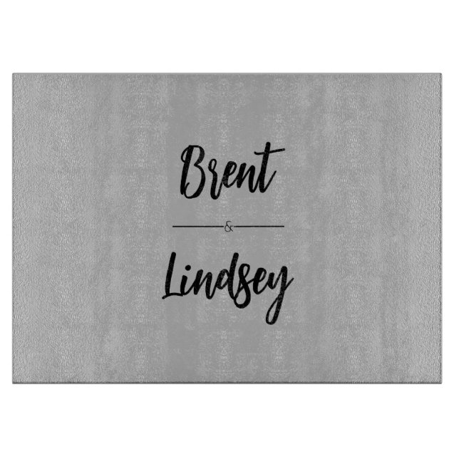 PERSONALIZED GREY CUTTING BOARD (Front)