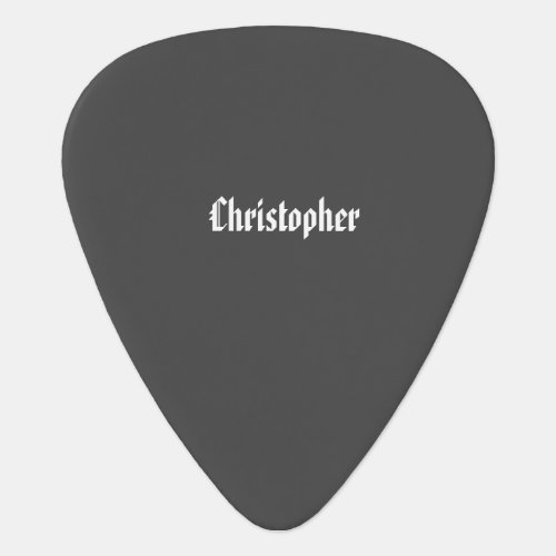 Personalized Grey Guitar Pick