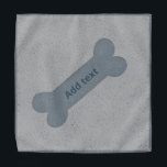 Personalized Grey Pet Bandana<br><div class="desc">Personalized Grey Pet 🐾 Bandana. Beautiful Bone🦴design that you can add your pet's name or any text you want.</div>