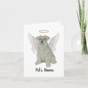 Personalized Grey Silver Schnauzer Card