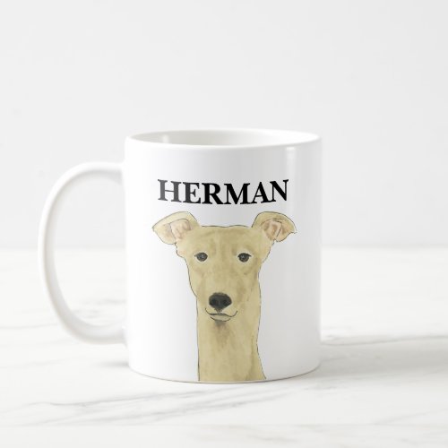 Personalized Greyhound Dog Beverage Coaster Coffee Mug