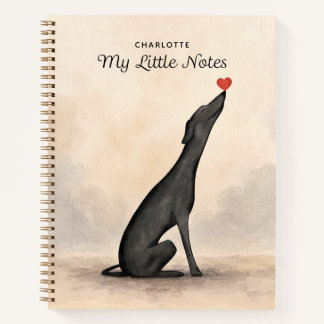 Personalized Greyhound Notebook with Name