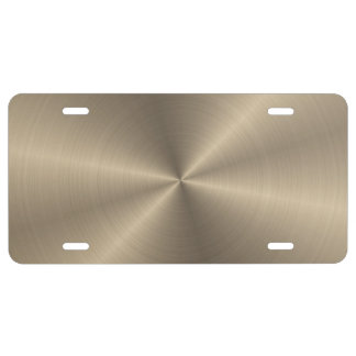 Personalized Greyish Gold Metallic Texture v1 License Plate