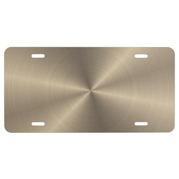 Personalized Greyish Gold Metallic Texture V1 License Plate by electrosky at Zazzle
