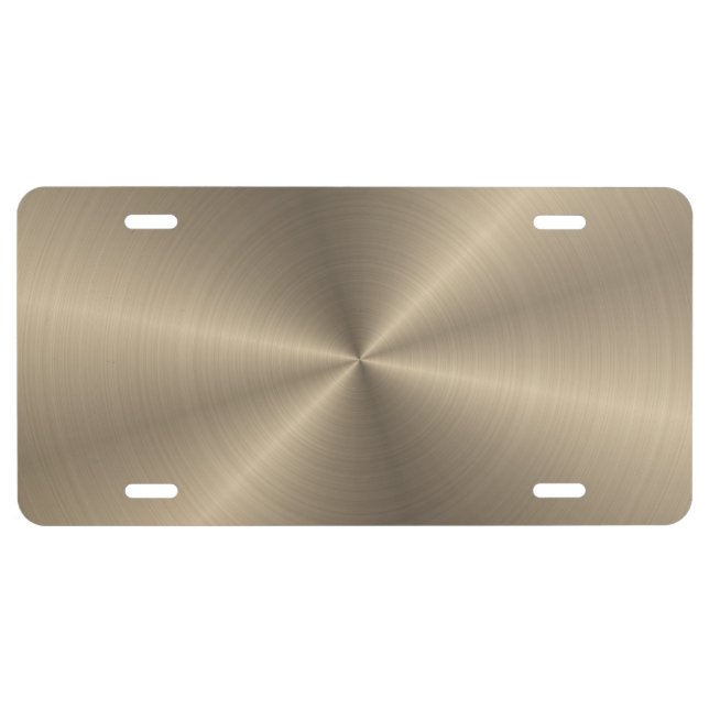 Personalized Greyish Gold Metallic Texture v1 License Plate (Front)