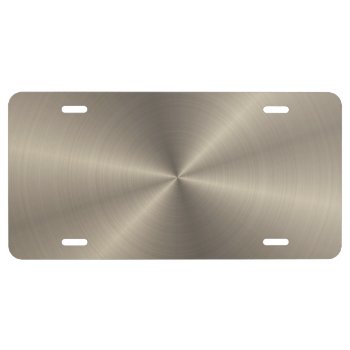 Personalized Greyish Gold Metallic Texture V2 License Plate by electrosky at Zazzle
