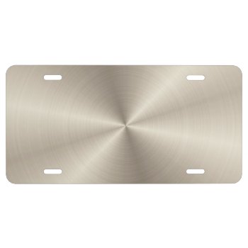 Personalized Greyish Gold Metallic Texture V3 License Plate by electrosky at Zazzle