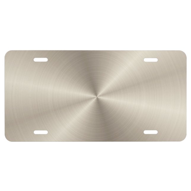 Personalized Greyish Gold Metallic Texture v3 License Plate (Front)