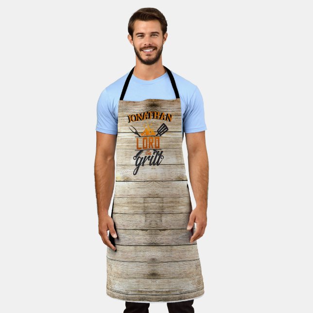 Personalized Grill BBQ Apron (Worn)