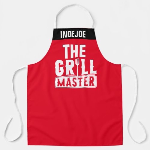 Personalized Grill Master Chef Apron with Custom 