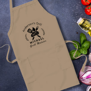 Personalized Grill Master Chef Apron with Utensils