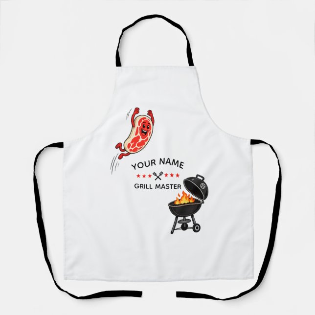 Personalized Grill Master | Custom BBQ with Name Apron (Front)